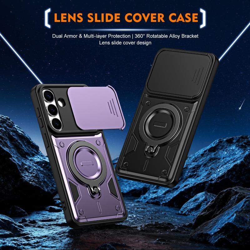 Lens Protector Ringand 360 Rotating Magnetic Bracket Kickstand Shockproof Case for Samsung Galaxy S26 Ultra S26 Plus Cover