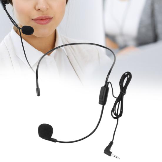 Micrófono con Cable Auriculares Sonido Enchufe y 3.5mm Claro Reproducción Ángulo Ajustable Conferencias Micrófono