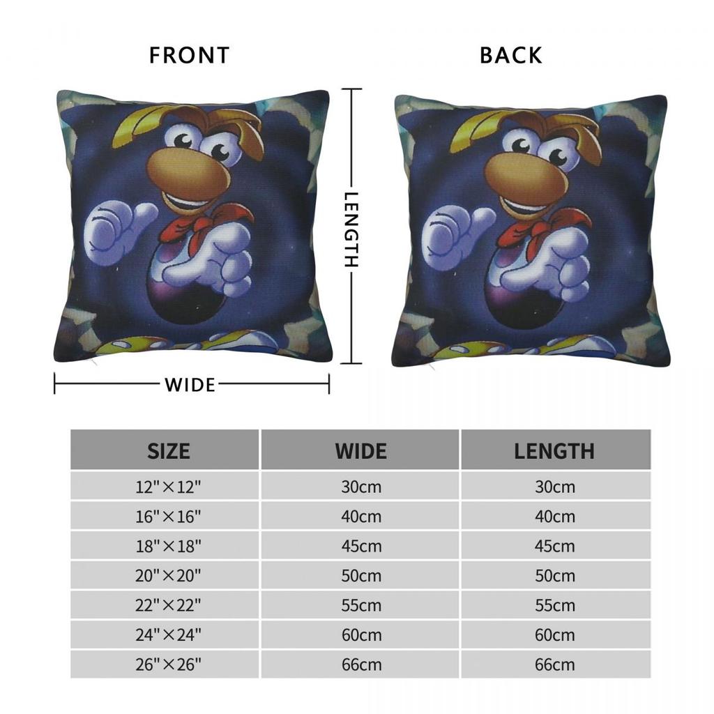 Ps1 Rayman Game Vintage Gamer Gaming Gamer Girl Videogames Pillowcase Polyester Cushion Comfort Throw Pillow Sofa Cushions Used