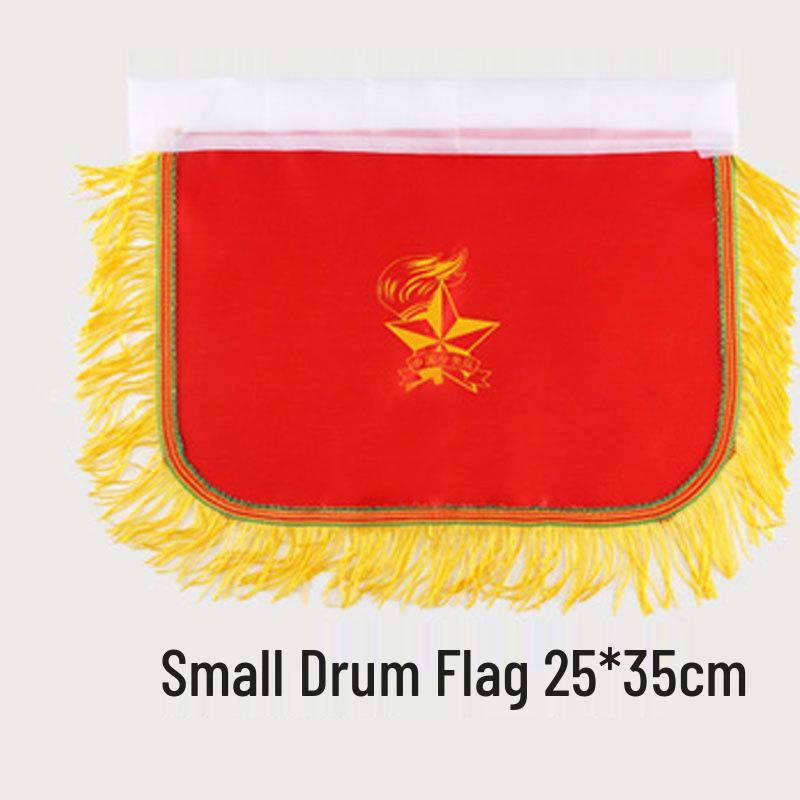 Complete Set: Young Pioneers Big Drum, Horn, Command Flag, and Small Drum