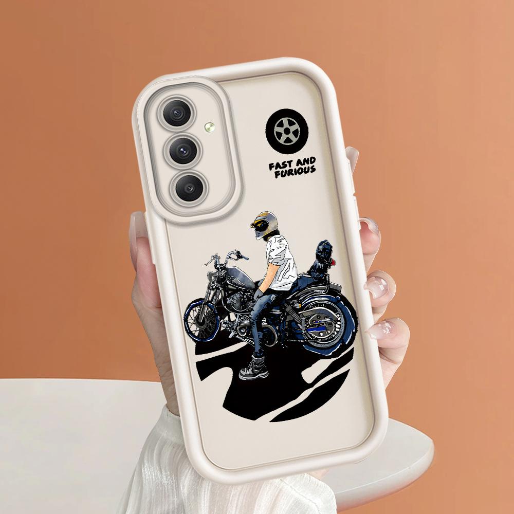 Soft Silicone Square Ladder Printing Pattern Phone Casing Full Cover Camera Shockproof Protection Rubber Case for Samsung