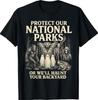 Schützt Unsere Nationalparks Mothman Kryptid Weirdcore Horror T-Shirt