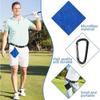 PGM Square Microfiber Golf Ball Cleaning Towel with Carabiner Hook Water Absorption Cleaner Club for Head Wipe Cloth Clean MJ002