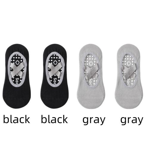 1/ 4Pair Professional Women Yoga Sock Silicone Anti-slip Ballet Pilates Socks Women Backless Breathable Bandage Yoga Sport Socks