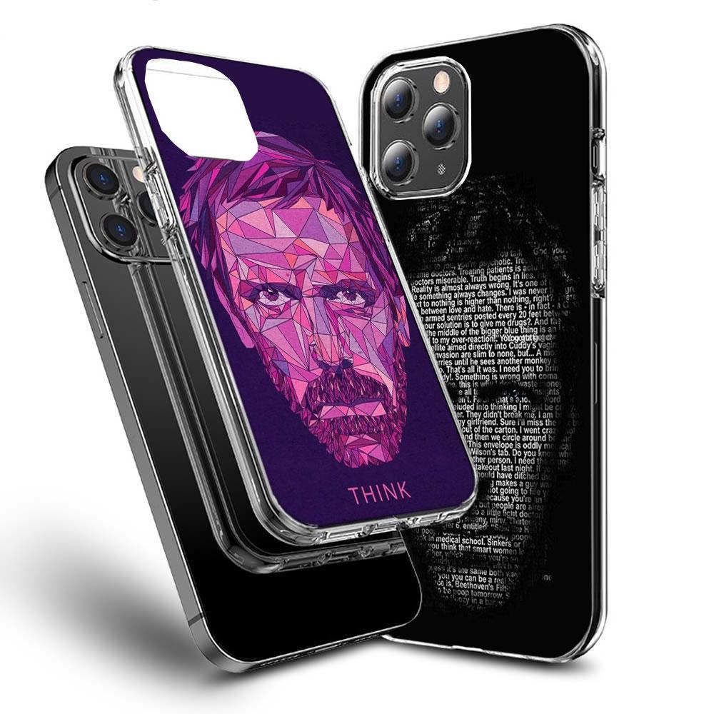 Dr House Phone Case For Iphone 16E 15 Pro 14 Plus 17E 16 17 Pro Max Air 11 12 13 Mini Shockproof Capa Cute Cover TPU Clear