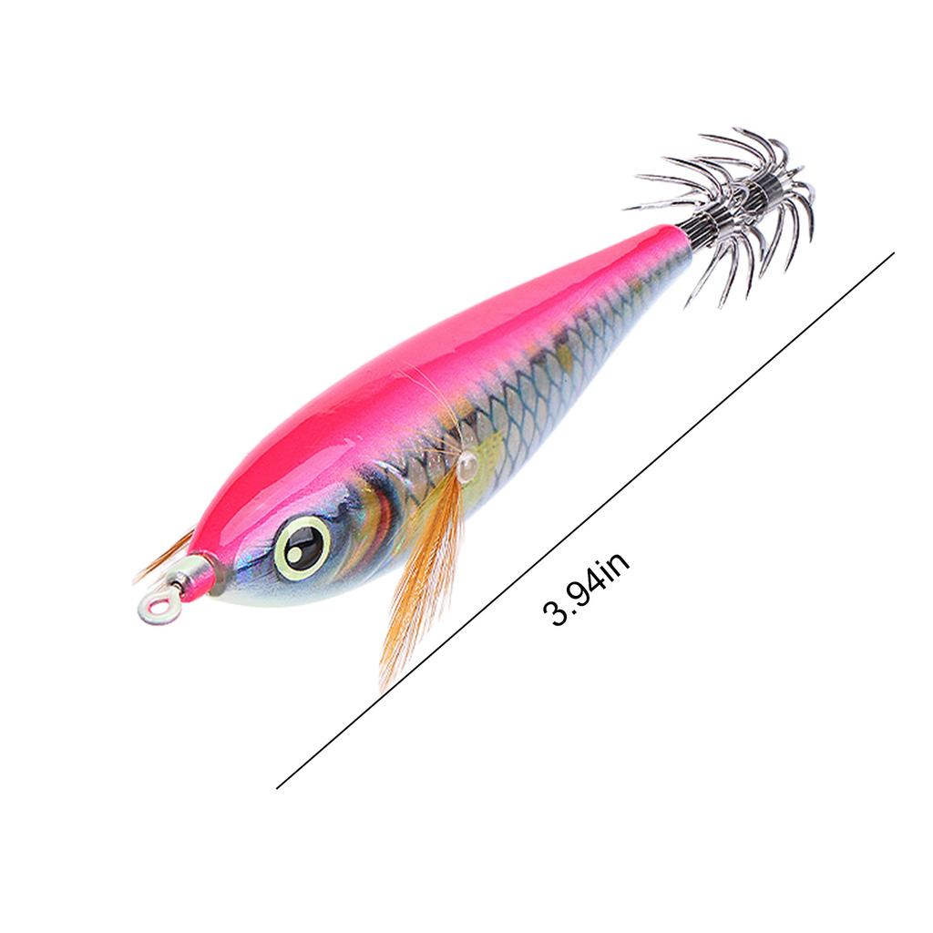 Fishing Squid Jigs Cuttlefish Lures Double-Layer Rust-Proof Luminous Shrimp Prawn Sleeve Jig Hooks for Saltwater Fishing