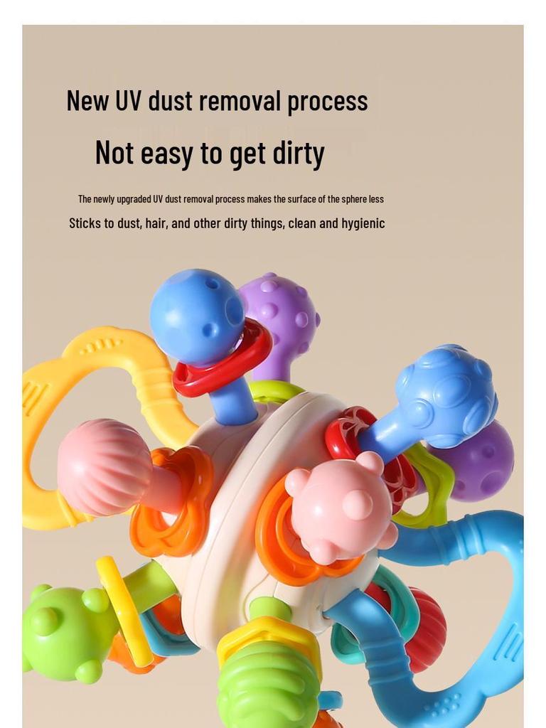 Free Shipping: Silicone Baby Teething Rattle & Grasping Ball