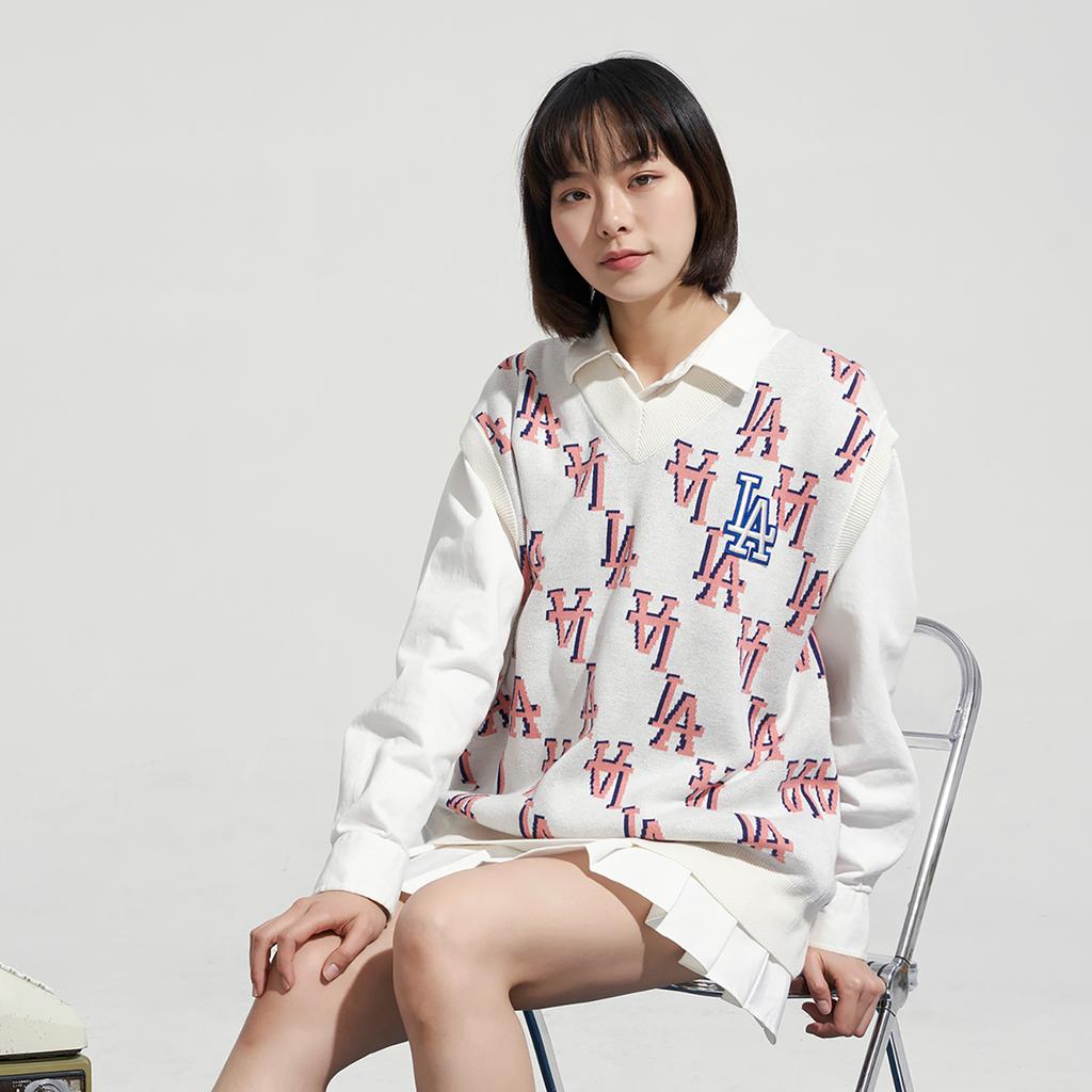 New MLB Vests Unisex Cream 3AKPM0331-07CRS