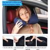 Travel Blanket and Pillow Set - Portable Inflatable Travel Neck Pillow and Premium Soft Airplane Blanket with Built-in Soft Bag, Neck Snaps, Zippered