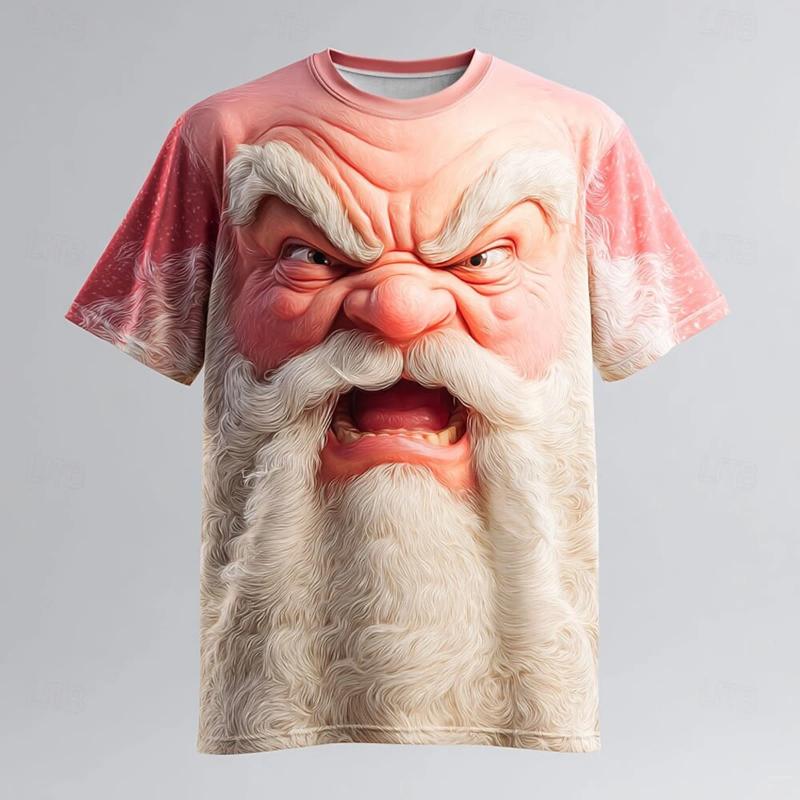 Meistverkauftes Weihnachtsgeschenk: Lustiges T-Shirt mit Weihnachtsmann-Druck | Modisches Design, perfekt für Weihnachtsfeiern und Freizeitkleidung