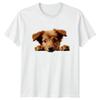 Peeking Brown Puppy T-Shirt Puppy Dogs Birthday Gift For Him And Her