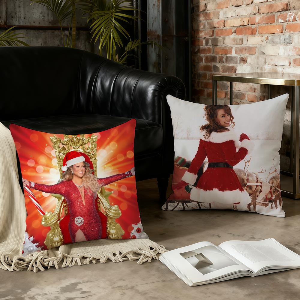 Singer M-Mariah C-Carey Merry Christmas cushion cover Home Office Convenient Nordic Simplicity Hit With Zipper Cushion Cover