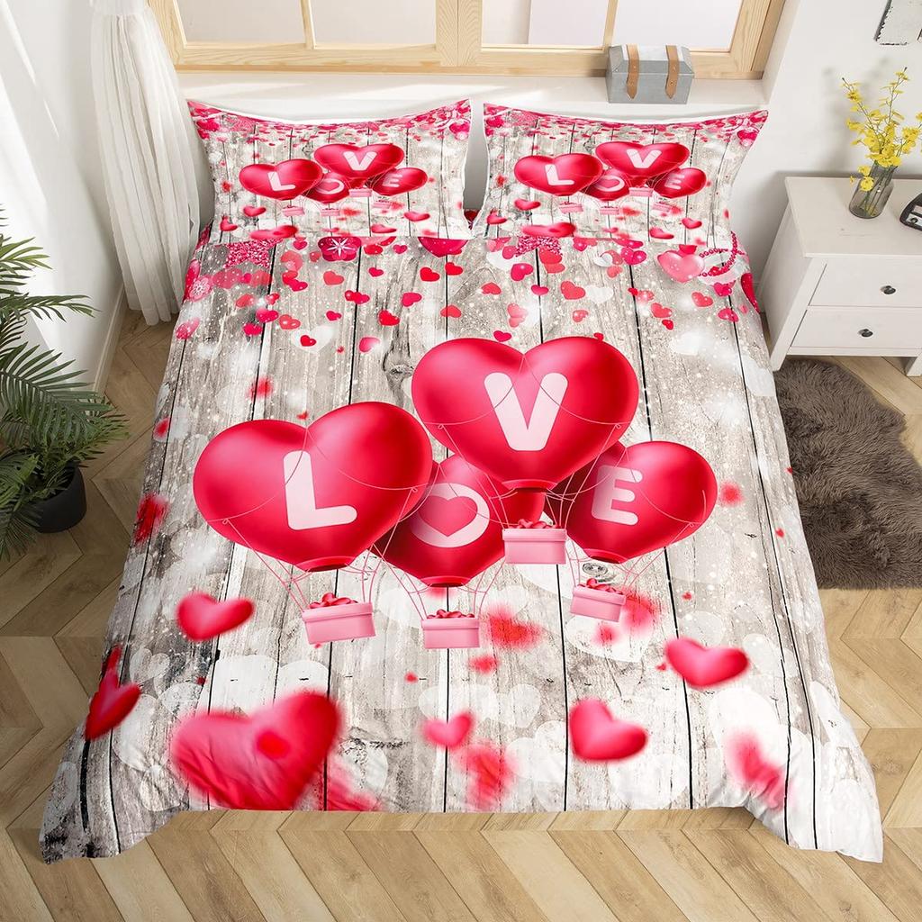 Balloon Duvet Cover Set For Kids Boys Girls Queen King Size Lightweight Down Room Decor 2 Pillowcases And 1 Duvet Cover No Quilt