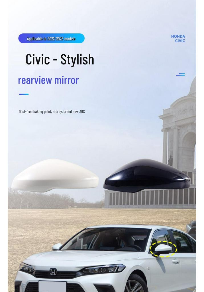 2022-2023 Civic Type R Rearview Mirror Shell with Reflective Lens & Turn Signal Backup Camera