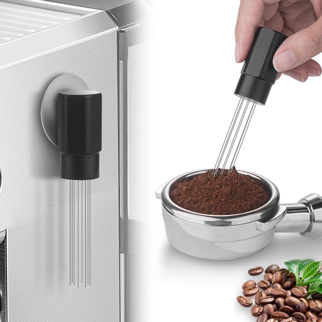 Espresso Distribution Tool Stainless Steel Needle for Espresso Stirrer Replacement with Magnetic Handle Coffee Tool