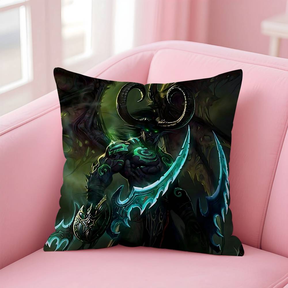 Warcrafts of World W-WOW Pillow Case Pattern Printing Pillowcase Living Room Sofa Cushion Cover Bedroom Room Decor