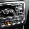 Carbon Fiber For Mercedes Benz W176 GLA X156 CLA C117 A B Class CD Panel Trim Cover Sticker Car Interior