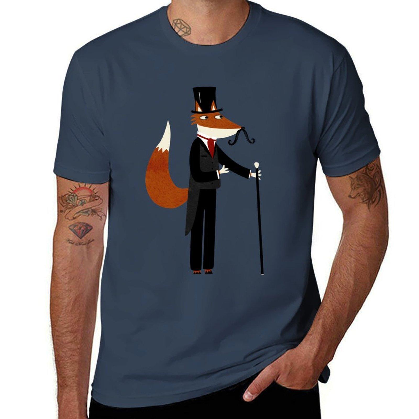 Gentleunisex Fox Takes A Stroll Tshirt Summer Casual Loose Tshirt S