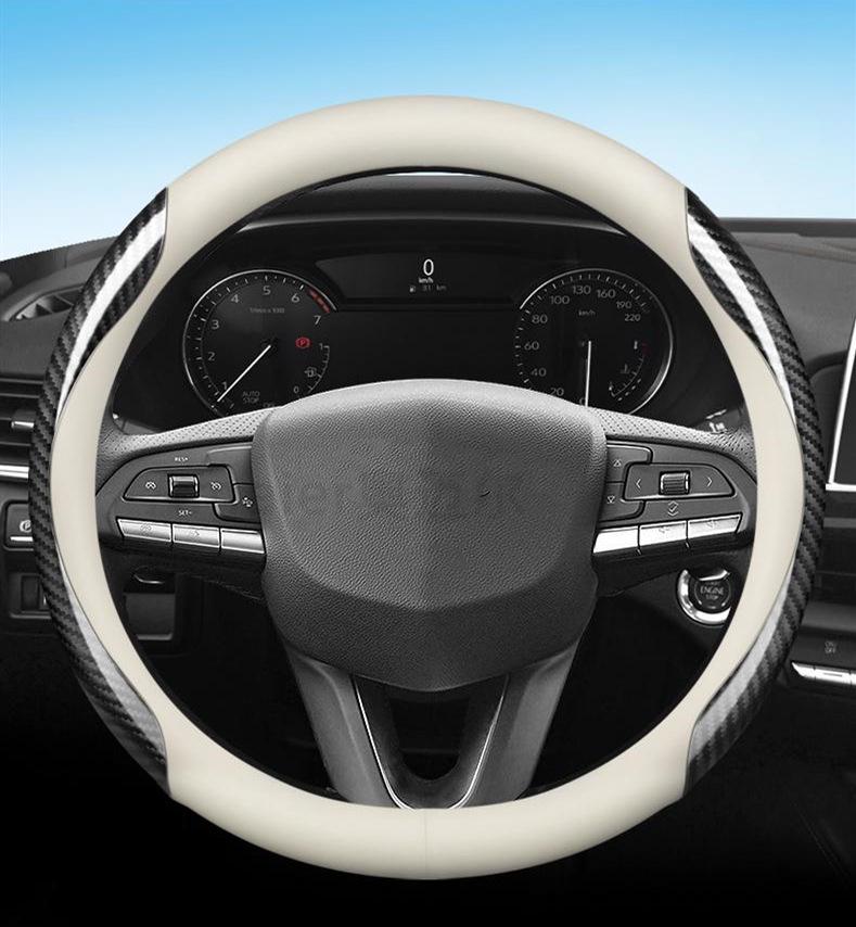Premium Genuine Leather Steering Wheel Cover for Geely Models: Xingyue L, Boyue, Emgrand L, Xingrui, Binyue, Vision X3 - Ultra-Thin Grip Design.