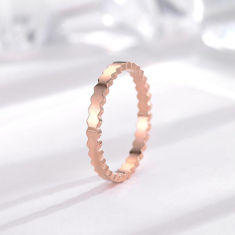 Minimalist Titanium Steel Couple Rings Non Tarnish Diamond Inlaid Matching Bands Jewelry