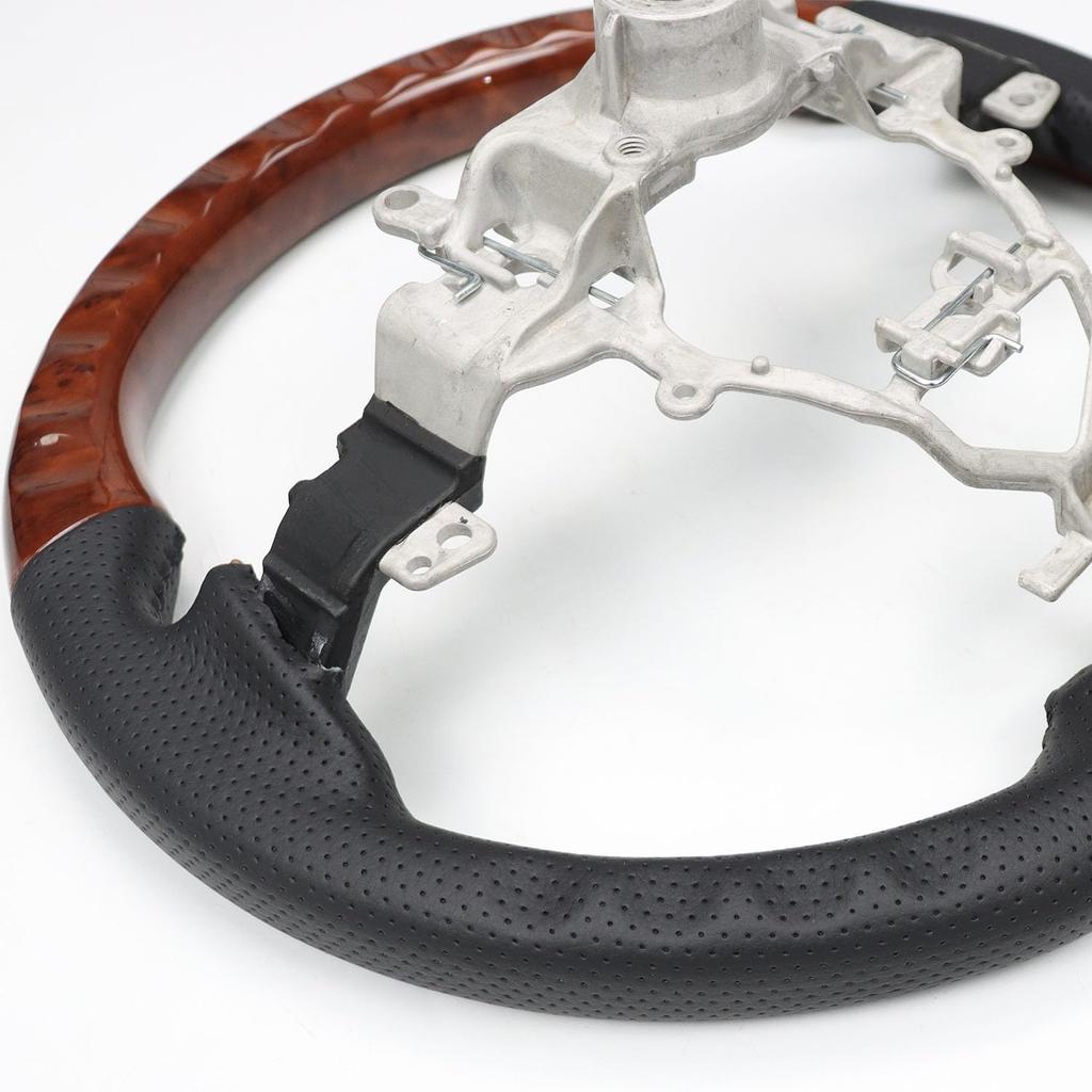 New Suzuki Jimny 4th Generation Steering Wheel Jimny Sierra Nomad Genuine Replacement Interior Custom Design Wood with Black (JB64, JB74, JC74) -