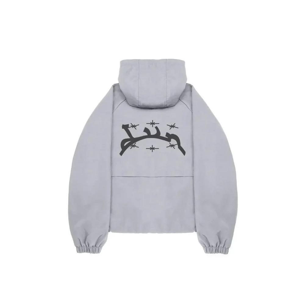 ZYLLO Streetwear Y2k Tepláková bunda Retro Klasický Potisk Větrovka na Zip Mikina s Kapucí Pánská Dámská Móda Harajuku Bomber Bunda Topy