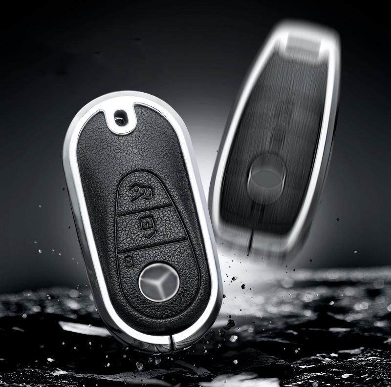 Metall Vollabdeckung Schlüsselhülle für Mercedes-Benz C-Klasse '22 & Maybach S-Klasse '21-'22 EQS AMG