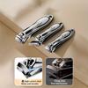 3pcs Heavy-Duty Stainless Steel Nail Clippers with Nano Glass File Professional-Grade for Thick Nails & Ingrown Toenails Gifts