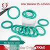 Grüner FKM O-Ring: Innendurchmesser 25-42,5 mm x 5,3 mm