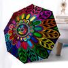 1pc Colorful Mandala Design Umbrella with Plastic Handle,Compact & Stylish,Suitable for All Seasons YS331034