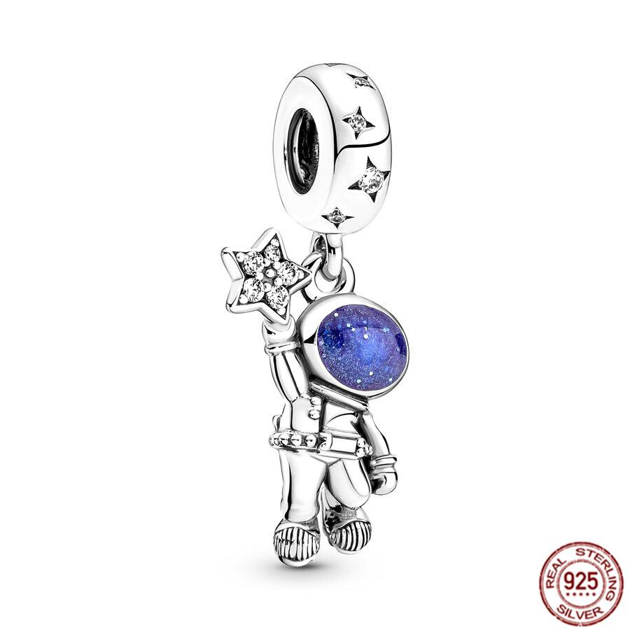 Het försäljning S925 Sterlingsilver Pojke- Flicka-Tonåring & Prinsesskrona Prins Hängberlock Smycken Pärlor Passar Original Armband