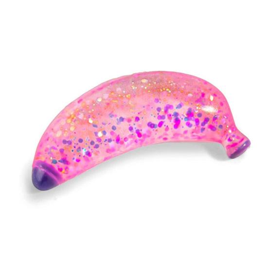 

Glitter Banana Stress Sugar Ball Stress Relief Clear Banana Squeeze Sensory Toy Anxiety Relieving Simulated Fruit Stress Toy рожевий