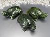 Natural Serpentine Lucky Office Dark [Sekimachi] Traveler's Amulet, Turtle, Hand-Carved, Charm, Ornament,