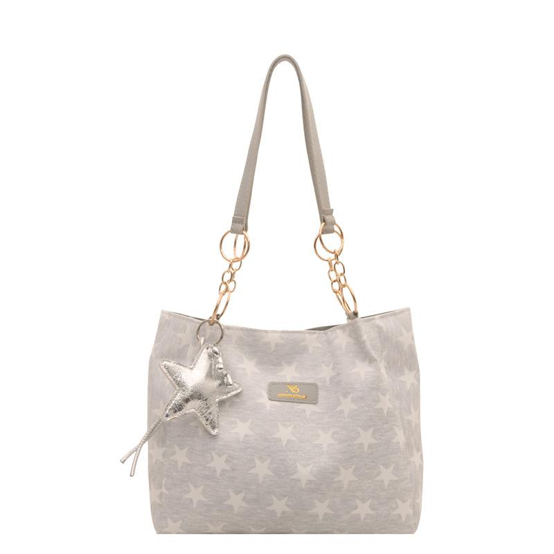 Korean ins Lazy Wind Star Bag Large Capacity Shoulder Tote Bag Female Student Versatile Casual Handbag