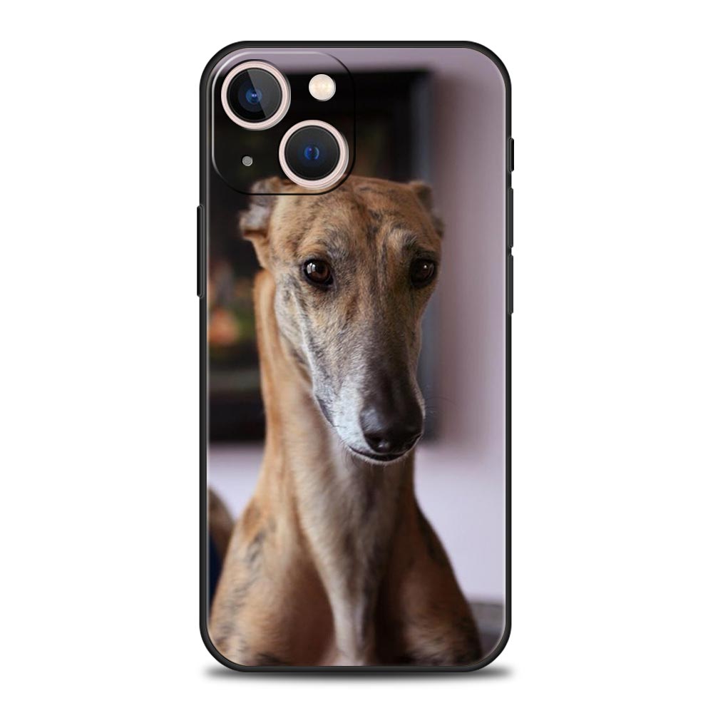 Galgo Greyhound Dog Phone Case For iPhone 17 16 15 Pro Max 11 12 13 14 7 8 Plus SE 2020 X XR XS Cover Soft Black