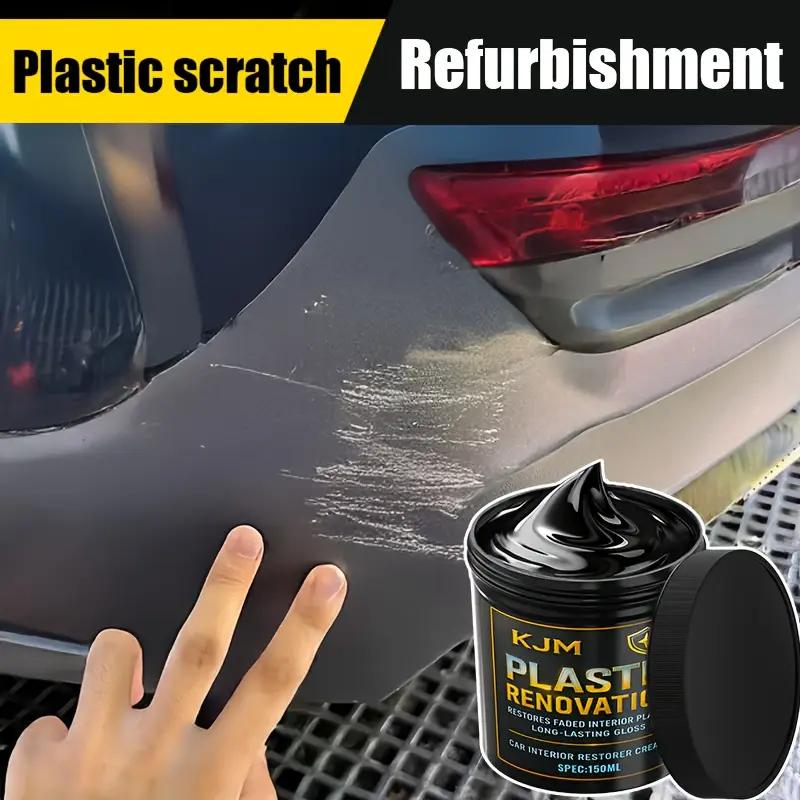 Black Plastic Restorer - Suitable for Automotive Plastics, Trim Strips,and Tires|Rich Gloss|Restores Faded Surfaces |High-Gloss