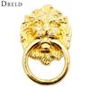 DRELD Antique Furniture Handles Vintage Lion Head Cabinet Knobs and Handles Furniture Door Cabinet Drawer Pull Handle Knob Ring