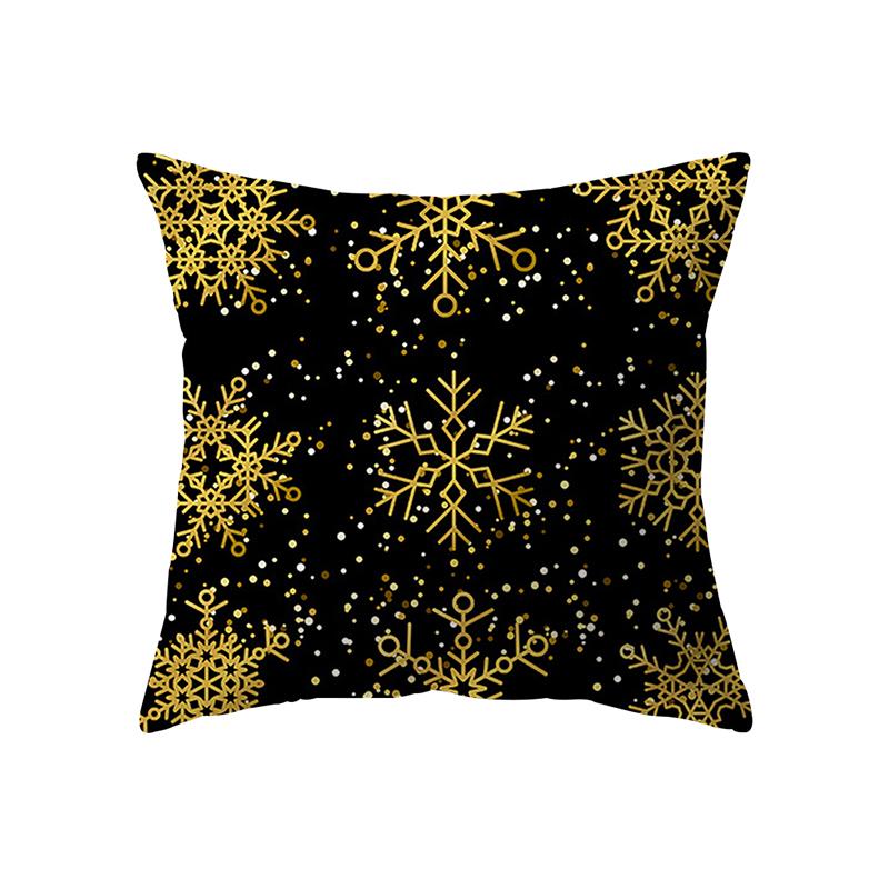 Christmas Theme Decorative Printing Pattern Cushion Cover Home Living Room Sofa Decoration Square Pillow Pillow Cover