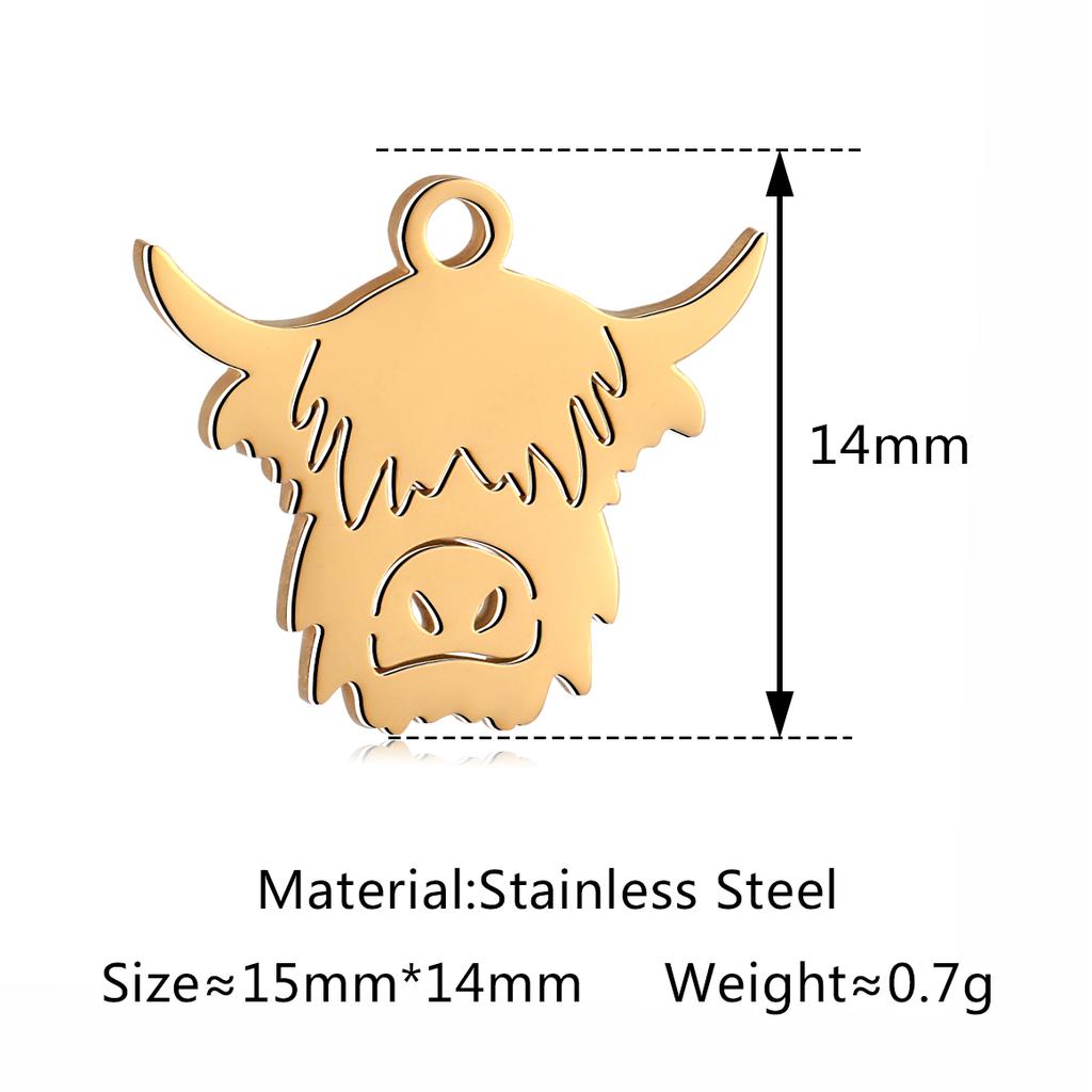 5Pcs Horse/Hat/Horseshoe/Cactus/Boot Charms Stainless Steel Western Cowboy Pendants DIY Bracelet Necklace Crafts Jewelry Making