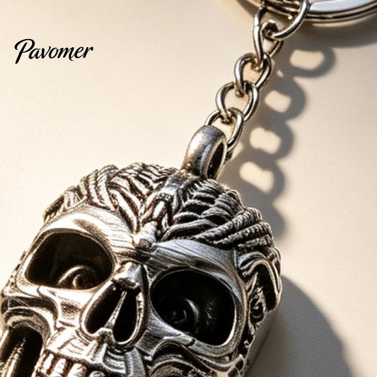 Compact Hanging Accessory 3D Printed Skull Keychain, Detailed Skeleton Key Ring Pendant for Carving Bag Backpack, Spooky Cool Accessory, Halloween