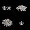 50 Stück Schneeflocke Flatback Perlen Verzierungen Weihnachts-Basteln Kartenherstellung
