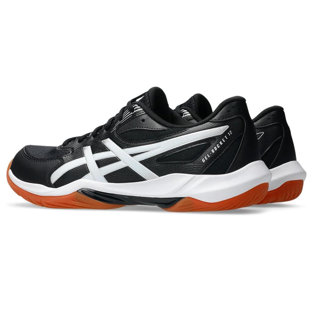 ASICS 12 Indoor Sports Unisex Size 001 2E GEL-ROCKET Shoes, 1073A080, Adult, (Black/White), 25.0 cm,