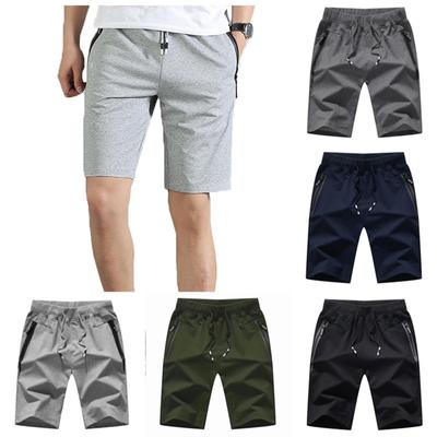Men's Gym Shorts Quick Dry Lightweight Training Running Jogger Zipper Pockets
