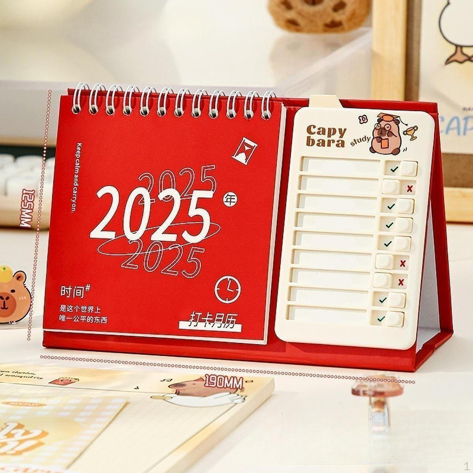 

Настольный календарь на месяц Декоративное украшение 14 месяцев Настольный красный