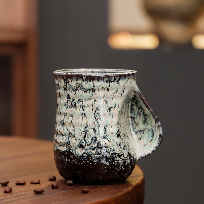 High Value Ceramic Coffee Cup Retro American Latte Latte Afternoon Tea Cup Large Capacity Water Cup