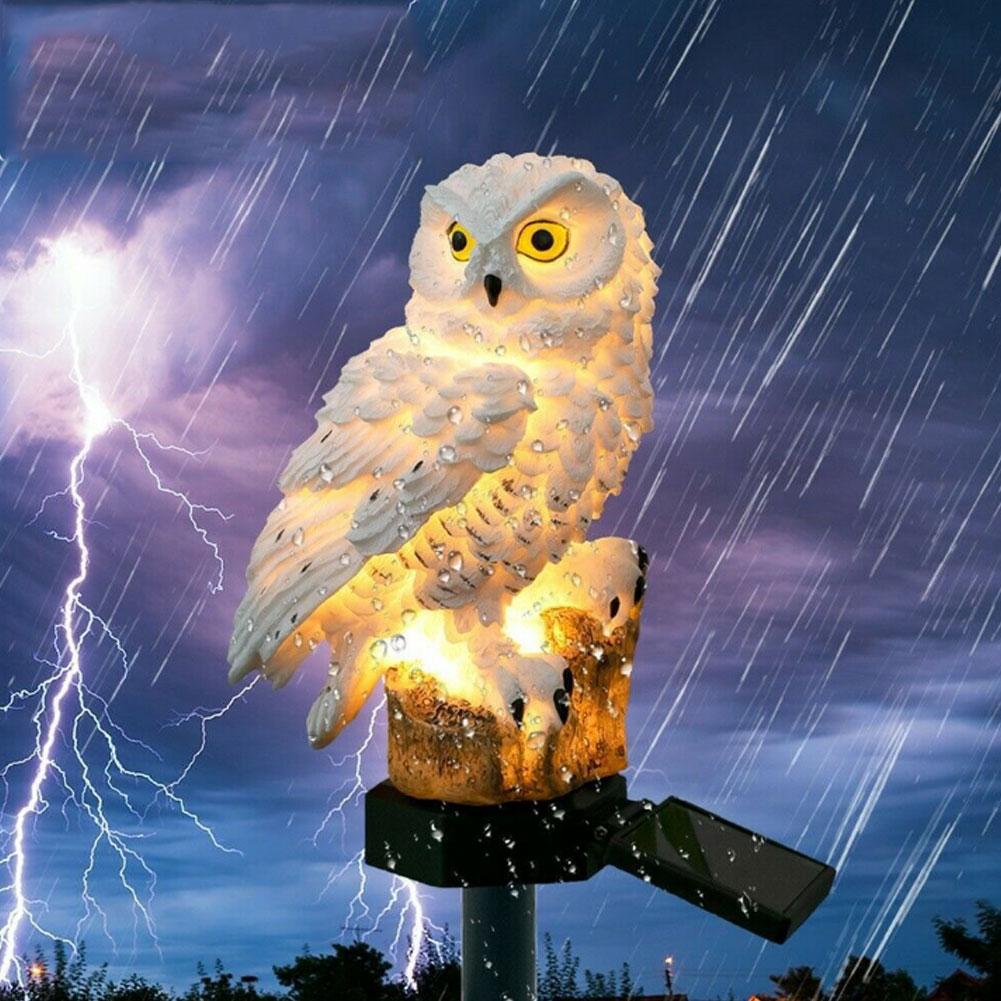 Owl     Lawn Ornament Waterproof Outdoor Yard Garden Lamp Decor