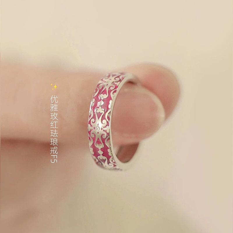 Niche Design Sense Epoxy Exquisite Opening Light Luxury High Sense Cold Wind Opening Ring Female