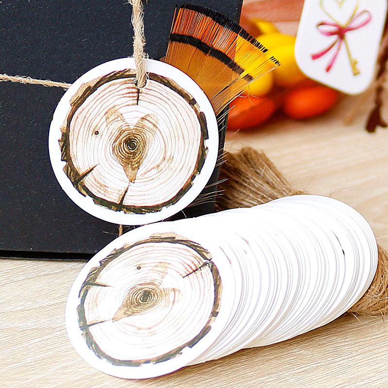 Vintage Valentine's Day Floral Print Hang Tag with String for Party Gifts and Baking Decorations