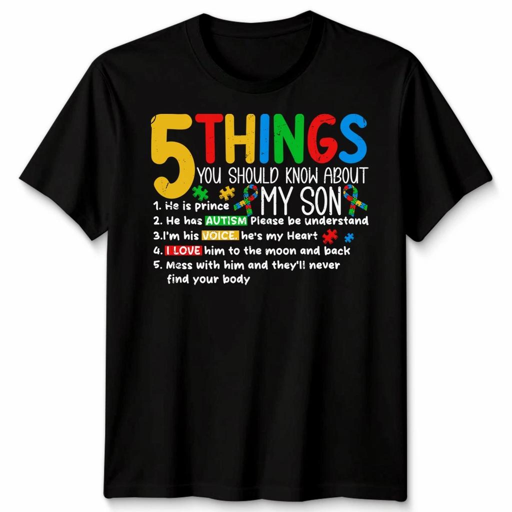 Autism Awareness Support Autistic Child Son Kids For Mom Dad Unisex Tshirt