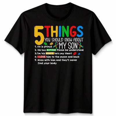 Autismus Awareness Unterstützung Autistisches Kind Sohn Kinder Für Mama Papa Unisex T-Shirt